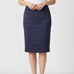 Apt 9 Womens Purple Banded Midi Pencil Skirt Size 8 Work